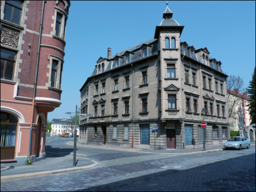 Pößneck Kreuzung Neustädter Straße leer