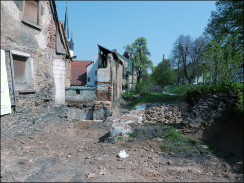 Pößneck Stadtmauer Stadtgraben